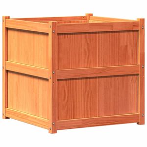 vidaXL Hageplantekasse voksbrun 70x70x70 cm heltre furu