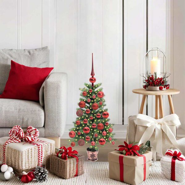 vidaXL Juletre med 150 LED med stativ gr&oslash;nn 65 cm PE