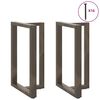 vidaXL Barbordben T-formet 2 stk svart 60x35x(90-91) cm st&aring;l