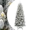 vidaXL Kunstig juletre Hvit 240 cm PVC og plast og st&aring;l og PE