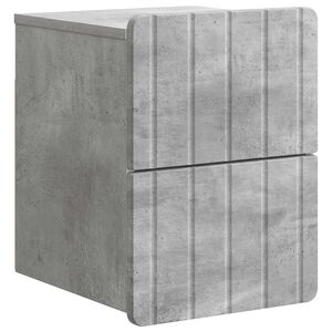 vidaXL Vegghengt Nattbord Betonggr&aring; 33 x 34,5 x 43 cm Konstruert tre
