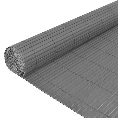 vidaXL Dobbelsidet hagegjerde PVC 90x300 cm grå