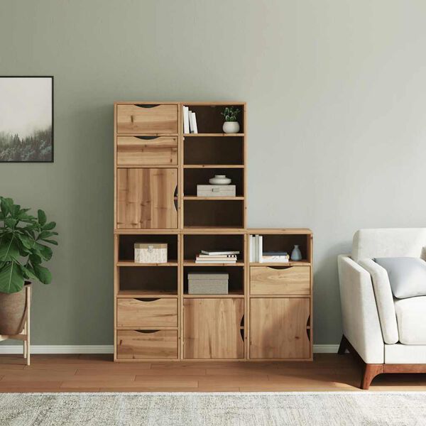 vidaXL Sideskap 5 stk ODDA 40x24x79 cm heltre furu