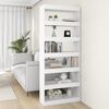 vidaXL Bokhylle/romdeler hvit 80x30x198 cm konstruert tre