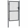 vidaXL Hageport av netting galvanisert st&aring;l 100x150 cm gr&aring;