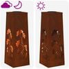 vidaXL Solenergi LED stibelys 2 pcs Corten St&aring;l Corten St&aring;l