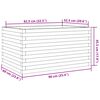 vidaXL Plantekasse 90x60x45,5 cm heltre furu