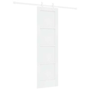 vidaXL Skyved&oslash;r Hvit 61 x 198,5 cm Massiv furu