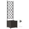 vidaXL Hageblomsterpotte Brun 40 x 40 x 142 cm PP