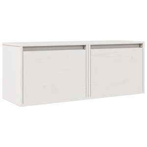 vidaXL Veggskap 2 stk hvit 45x30x35 cm heltre furu