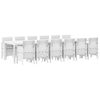 vidaXL Hage Spisegruppe 13 pcs Hvit Polt rattan