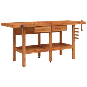 vidaXL Arbeidsbenk skuffer og skrustikker 192x62x83 cm heltre akasie