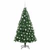 vidaXL Kunstig juletre med 300 LED gr&oslash;nn 180 cm PVC og St&aring;l og Plast