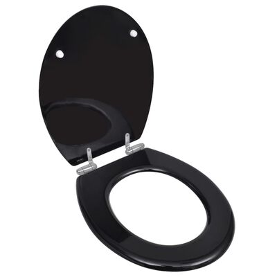 vidaXL Toalettsete med myk lukkefunksjon MDF stilrent design svart