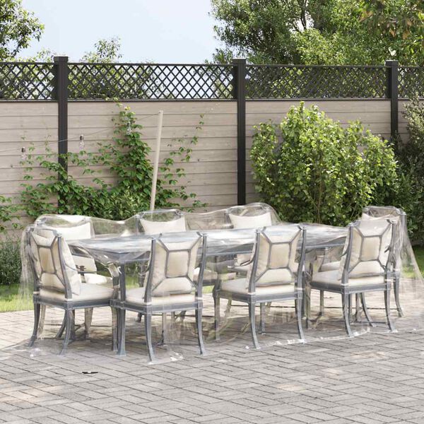 vidaXL Klar presenning med maljer 2x5 m PVC