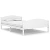 vidaXL Sengeramme hvit heltre furu 160x200 cm