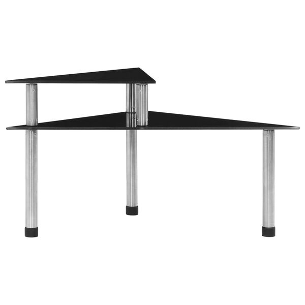 vidaXL Kj&oslash;kkenhylle svart 49,5x35x26 cm herdet glass