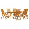 vidaXL Hage Spisegruppe 7 stk. Brun Solid akasietre