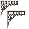 vidaXL Vegghylleskinner 2 stk. Antikk Brun 27,5 x 23 x 4 cm St&aring;l
