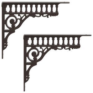vidaXL Vegghylleskinner 2 stk. Antikk Brun 27,5 x 23 x 4 cm St&aring;l