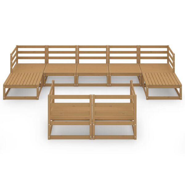 vidaXL Hagesofagruppe 9 deler heltre furu