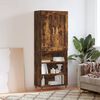 vidaXL Highboard r&oslash;kt eik 69,5x34x180 cm konstruert tre