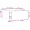 vidaXL Nattbord med skuff 2 pcs Hvit 37 x 35 x 18,5 cm Heltre furu