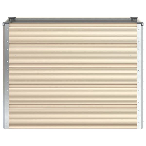 vidaXL Plantekassed Elfenben 480 x 50 x 45 cm Galvanisert St&aring;l