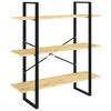 vidaXL Bokhylle 3 niv&aring;er 100x30x105 cm heltre furu