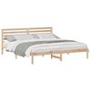 vidaXL Sengestamme med hodegjerde Brun 200 x 200 cm Massiv furu