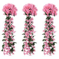 vidaXL Kunstige blomsterkranser 3 stk rosa 85 cm