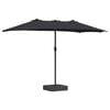 vidaXL Hageparasol Svart 385 x 209 x 244 cm Polyester