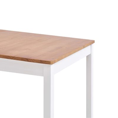 vidaXL Spisebord hvit og brun 180x90x73 cm furu