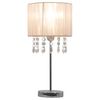 vidaXL Bordlampe hvit rund E27