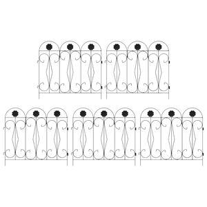 vidaXL Hage Hegning Espalier Svart 305,5 x 55,5 x 0,3 cm