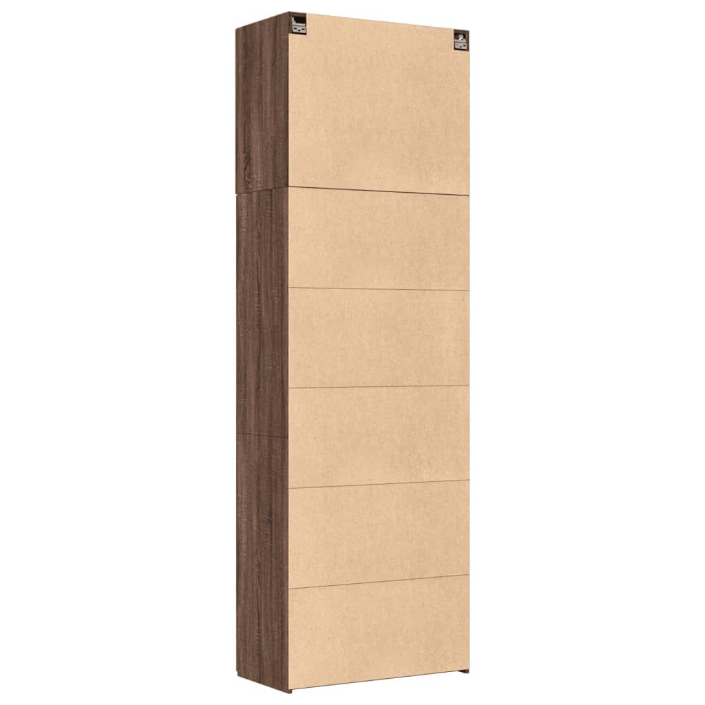vidaXL Highboard brun eik 80x42,5x249 cm konstruert tre