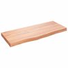vidaXL Bordplate lysebrun 100x40x(2-6) cm behandlet heltre eik