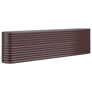 vidaXL H&oslash;ybed galvanisert st&aring;l 260x40x68 cm brun