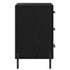 vidaXL Nattbordskap med skuff Svart Eik 40 x 40 x 66 cm Konstruert tre