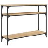 vidaXL Konsollbord sonoma eik 100x29x75 cm konstruert tre