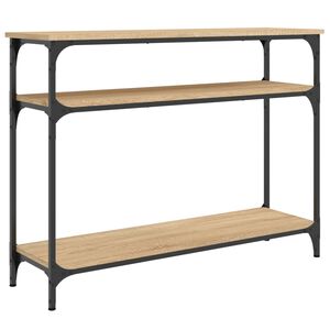 vidaXL Konsollbord sonoma eik 100x29x75 cm konstruert tre