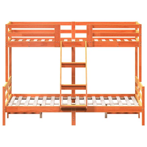 vidaXL K&oslash;yeseng 90x200/140x200 cm voksbrun heltre furu