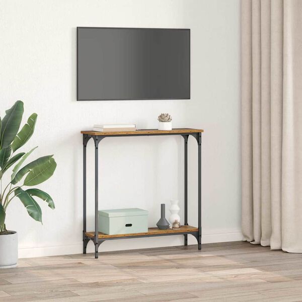 vidaXL Konsollbord Gamle tre 75 x 22,5 x 75 cm Konstruert tre