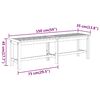 vidaXL Hagebenk 150x35x45 cm heltre akasie
