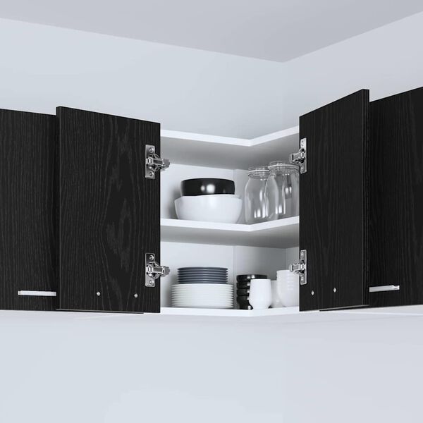 vidaXL Hengende skap Svart eik og hvit 57 x 57 x 40 cm Konstruert tre