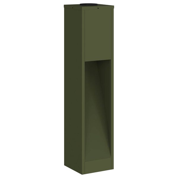 vidaXL Solcelle LED Stibelys 2 pcs Olivengr&oslash;nn Kaldvalset st&aring;l