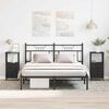 vidaXL Nattbordskap 2 pcs Svart Eik 34 x 35,5 x 70 cm Konstruert tre