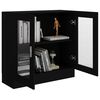 vidaXL Vitrine svart 82,5x30,5x80 cm konstruert tre