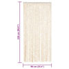 vidaXL Fluegardin beige og hvit 90x220 cm chenille
