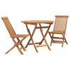vidaXL Hage Spisegruppe 3 stk. Brun Solid akasietre